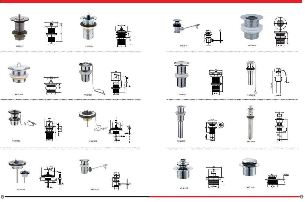 Bathroom Accessories Plumbing Fitting Plastic Sink Drainer Waste Sanitary Ware with Rubber Plug (ALXS0066)