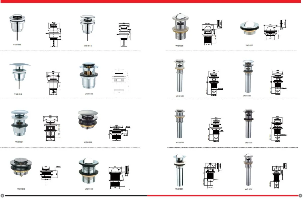 Bath and Basin Spare Parts Brass Plug for Pop up Drainer Waste (ALPJ0037)